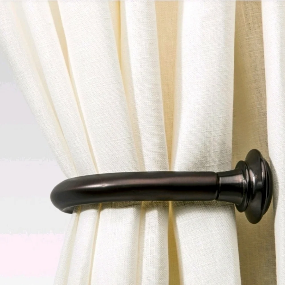 Threshold Oil-Rubbed Bronze Curtain Holdbacks NEW